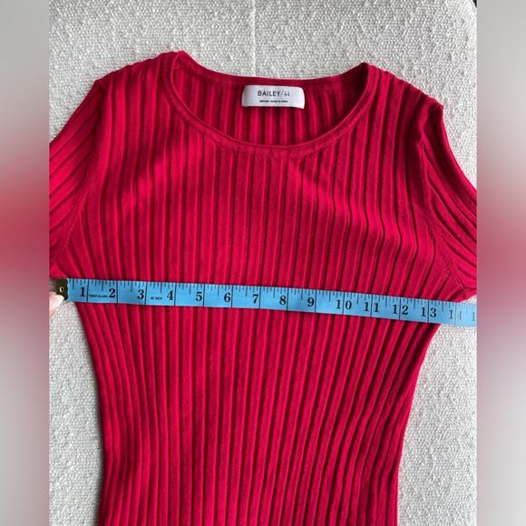 Bailey 44 Cossak Ribbed Bell Sleeve Sweater Hot Pink Size Medium - Picture 10 of 12
